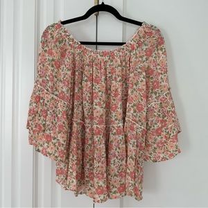 American Eagle BELL-SLEEVE OFF-THE-SHOULDER TOP